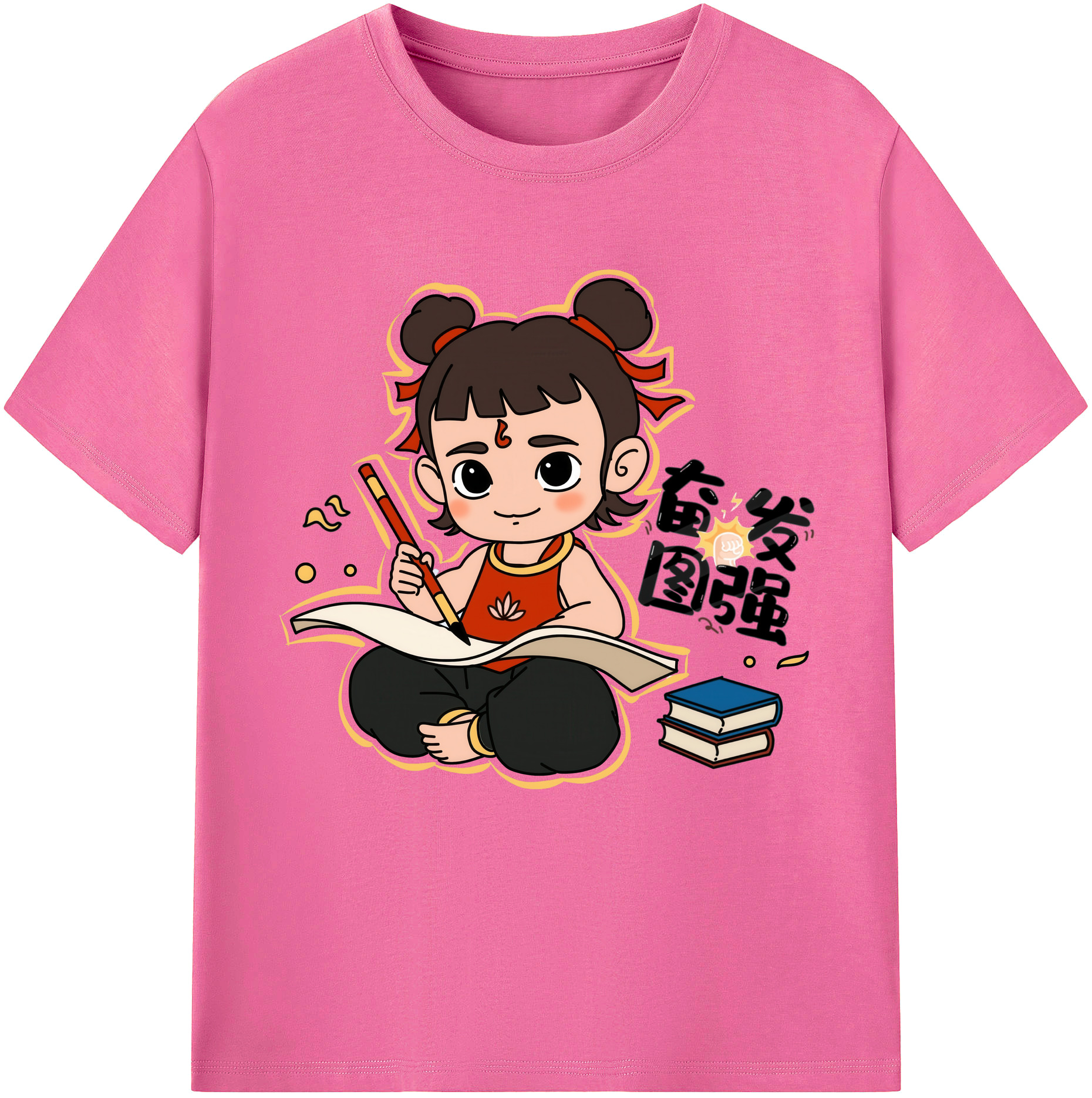 （画像用） Ne Zha 2 ナタ 魔童の大暴れ レディースカジュアルプリントTシャツ（綿100％）